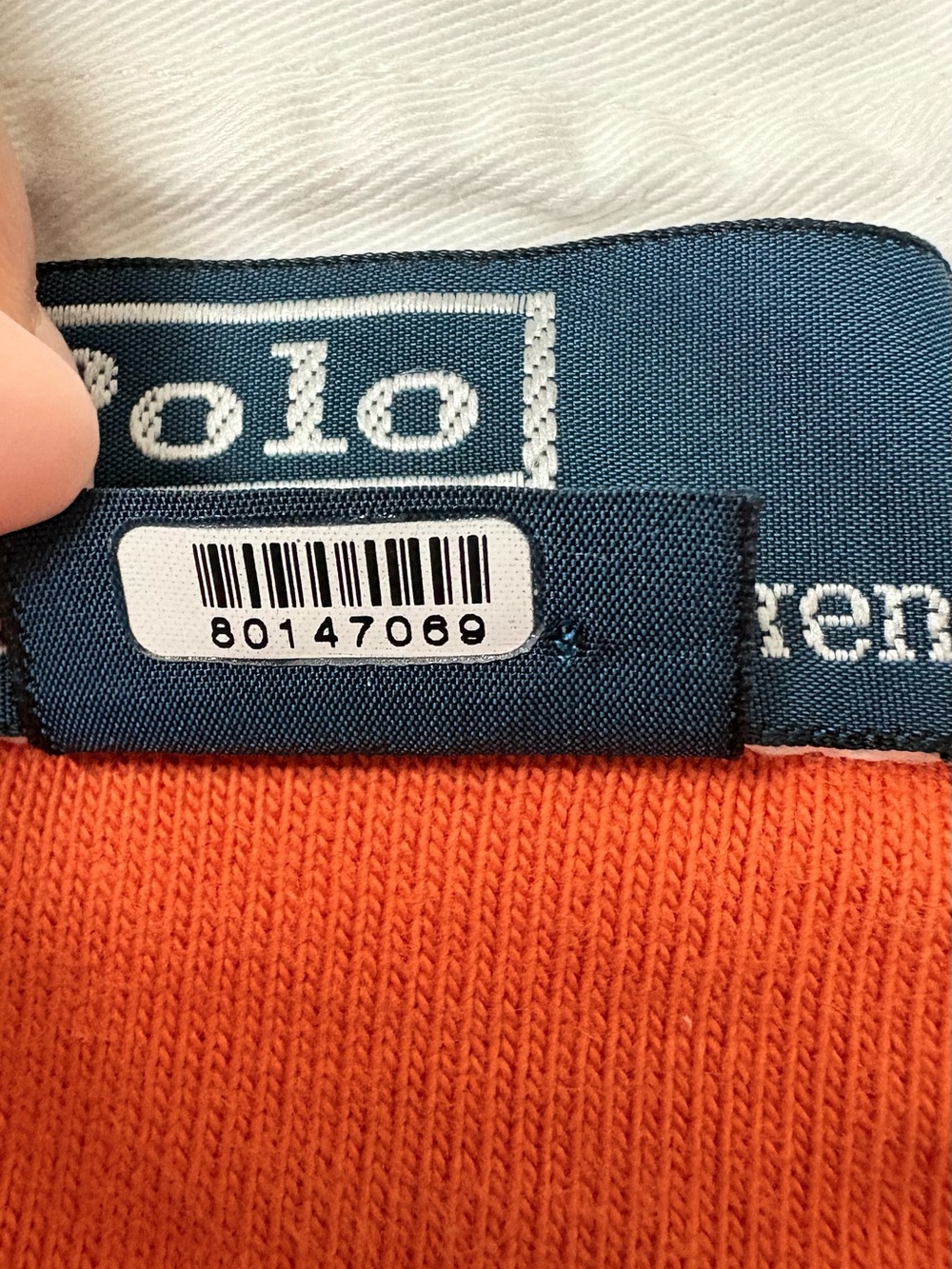 Vintage Polo Ralph Lauren BlackFW07 Lion Crest Rugby Shirt M Orange Stripe Men - Picture 5 of 16